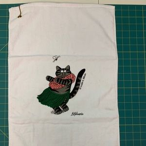 Kilban Cat Golf Towel Hawaiian Hula Dancing Cat